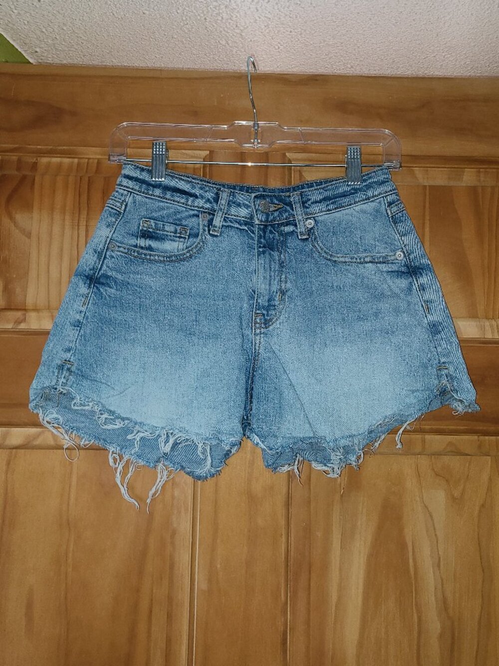 wild fable Mid-Rise Curvy Midi Blue Jean Shorts